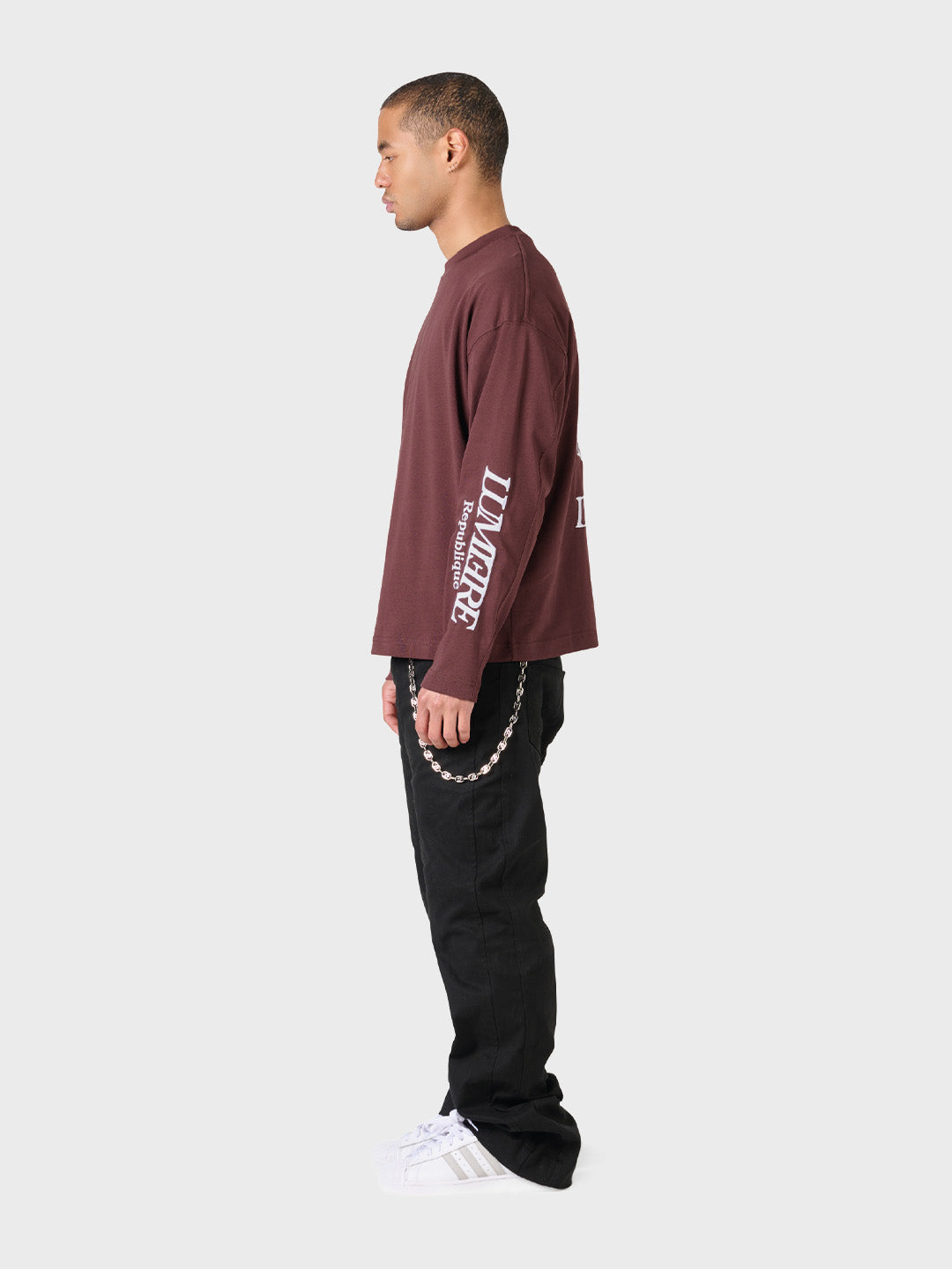 Lumi3re Republique Longsleeve Brown - zijkant 2