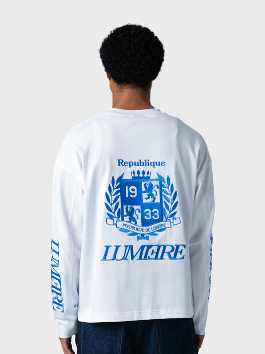 Lumi3re Republique Longsleeve T-Shirt wit, achterkant