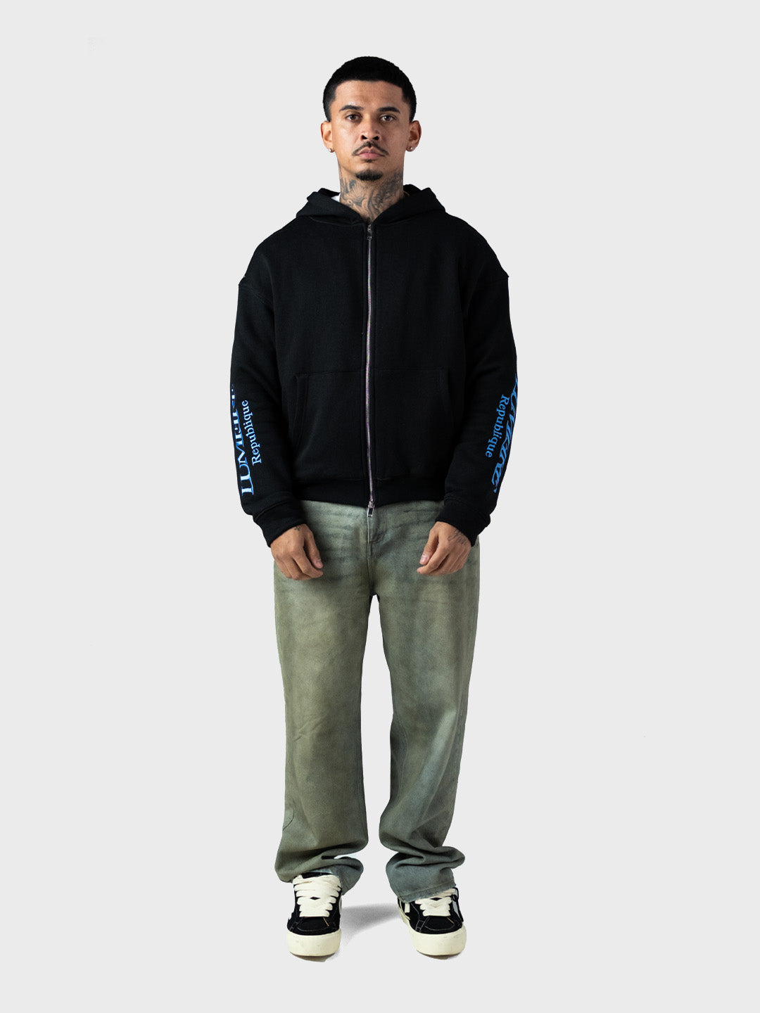 Lumi3re Republique Zip Hoodie Black
