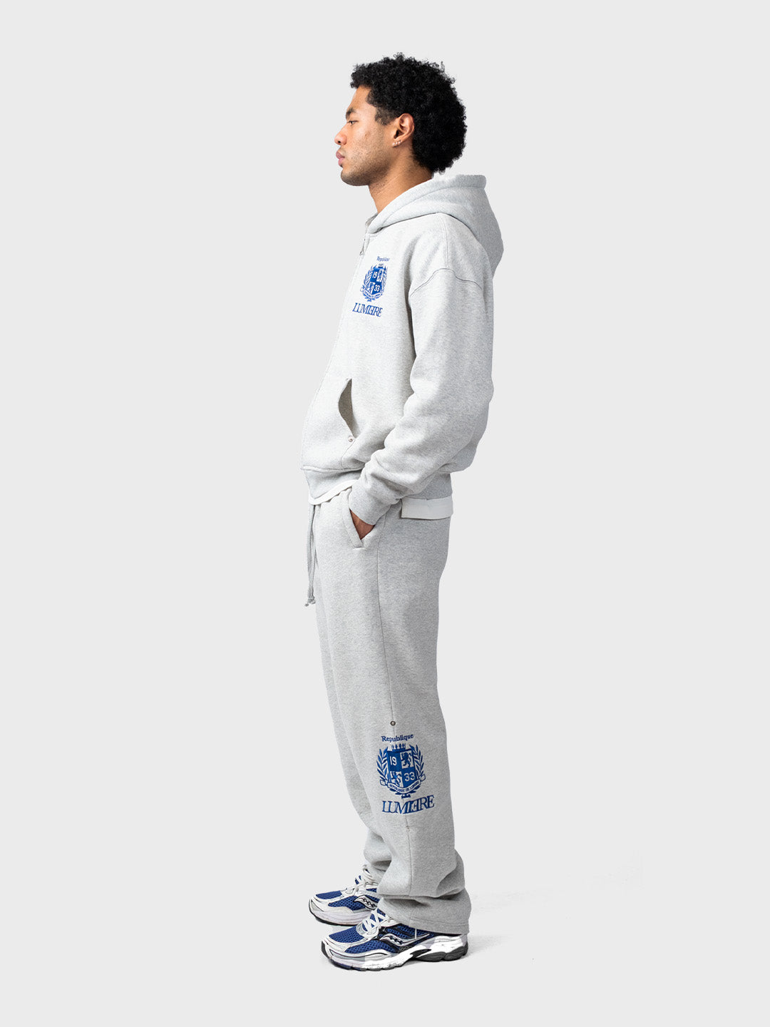 Lumi3re Republique Zipper Tracksuit Grey – zijkant