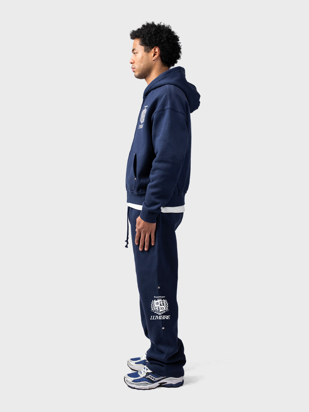 Lumi3re Republique Zipper Tracksuit Navy – zijkant