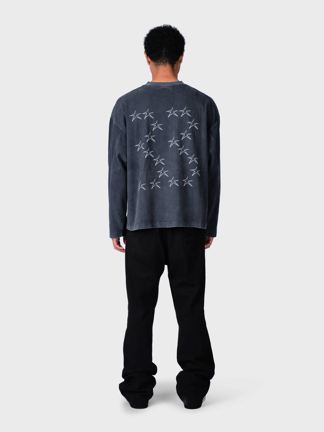 Lumi3re Script Logo Longsleeve Washed Grey - achterkant