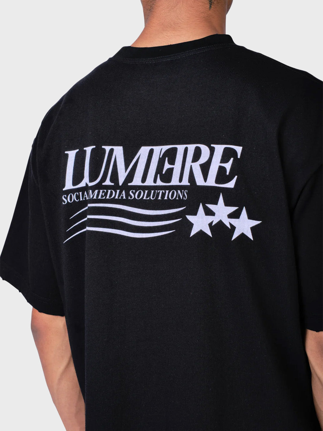 Lumi3re Solutions T-Shirt Black - close-up achterkant