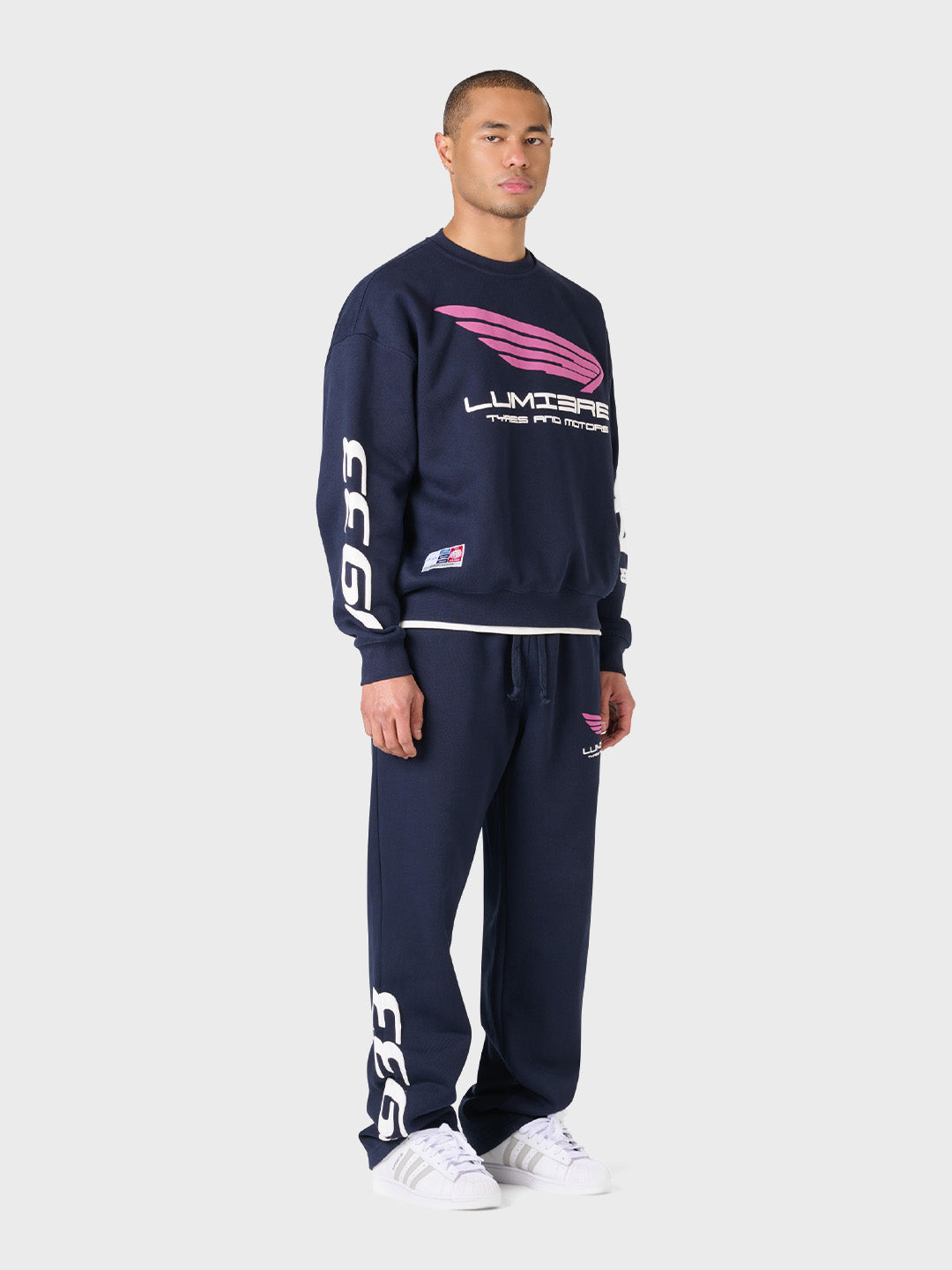 Lumi3re Tyres Tracksuit Navy - zijkant 1