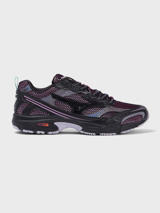 Zijaanzicht Mizuno MXR ‘Space Light’ Black met holografische accenten