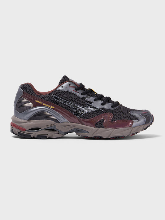 Mizuno Wave Rider 10 Black/Chicory Coffee — zijaanzicht