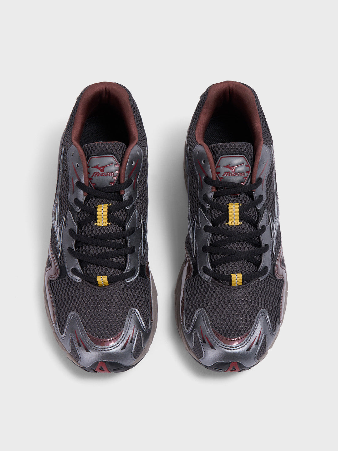 Mizuno Wave Rider 10 Black/Chicory Coffee — bovenaanzicht