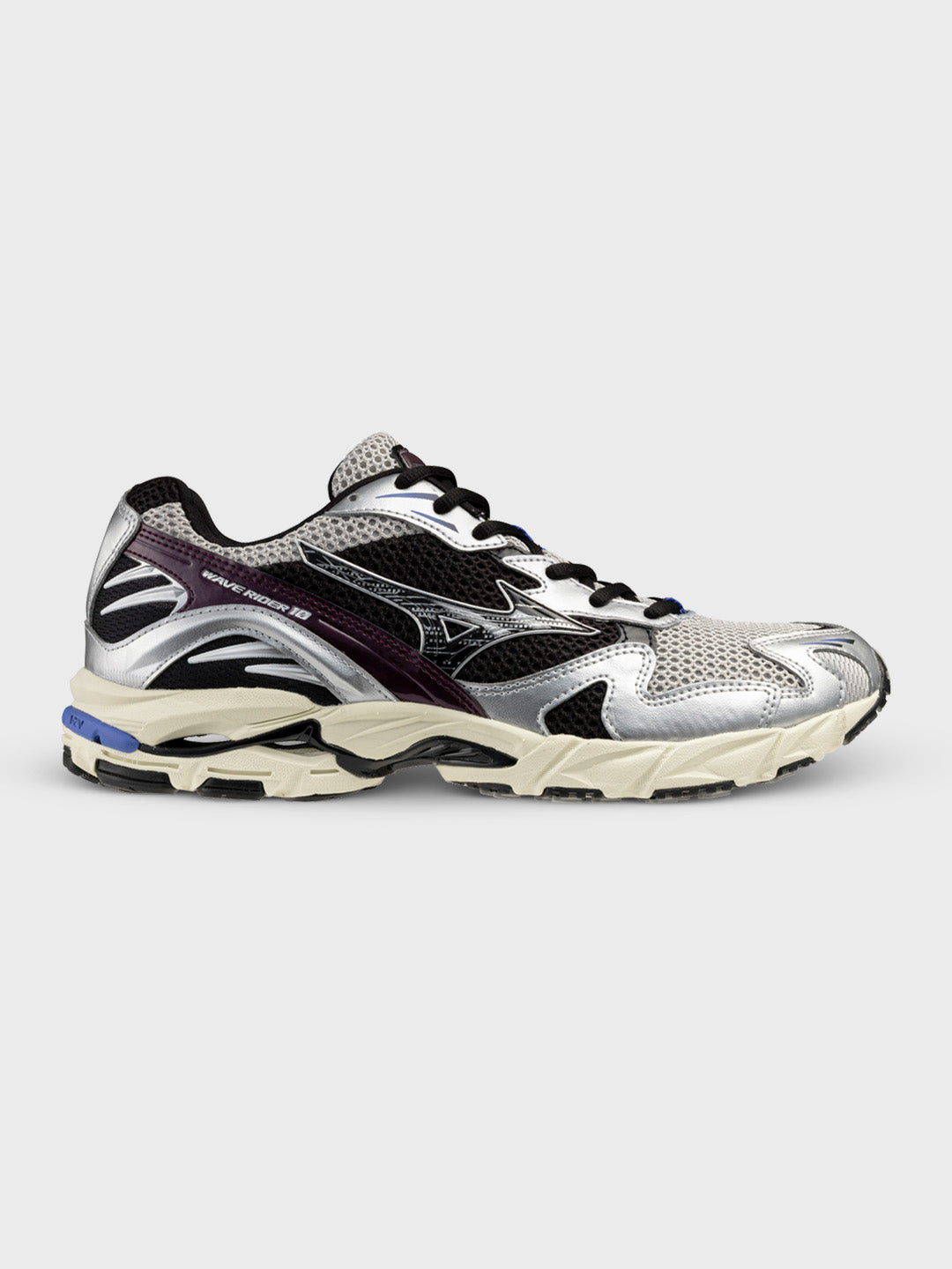 Mizuno Wave Rider 10 Sneakers Harbor Mist Fig - zijkant
