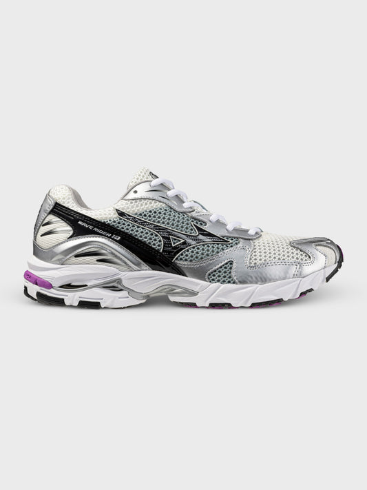 Mizuno Wave Rider 10 Sneakers Snow White/Black - zijkant