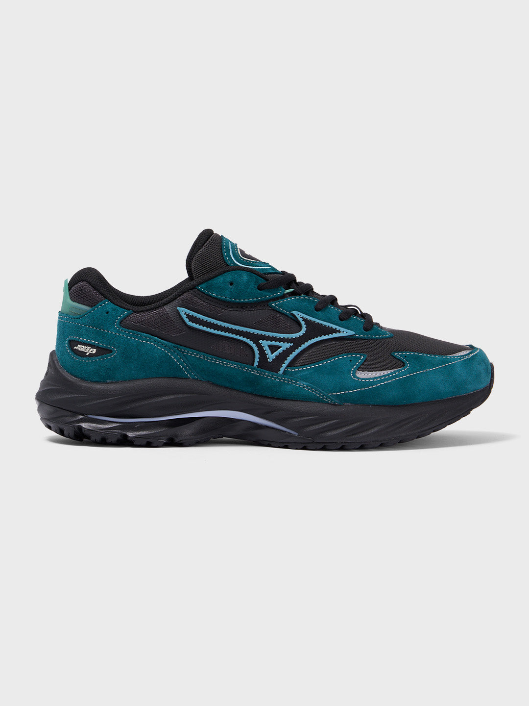Mizuno Wave Rider Beta Sneakers Black Deep Teal – zijaanzicht