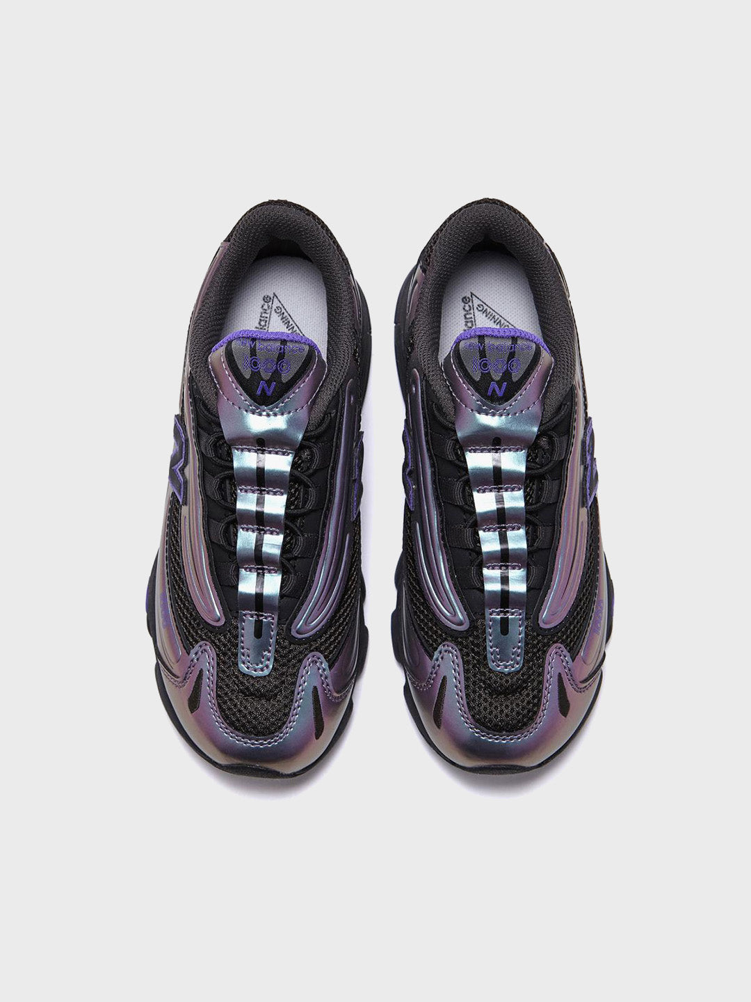 New Balance 1000 Kinderschoenen Black/Electric Indigo - bovenkant