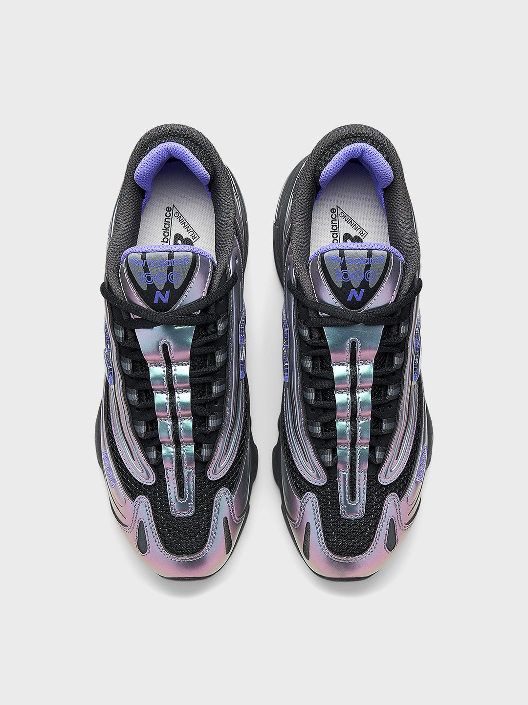 New Balance 1000 Sneakers Faded Black/Electric Indigo - bovenkant