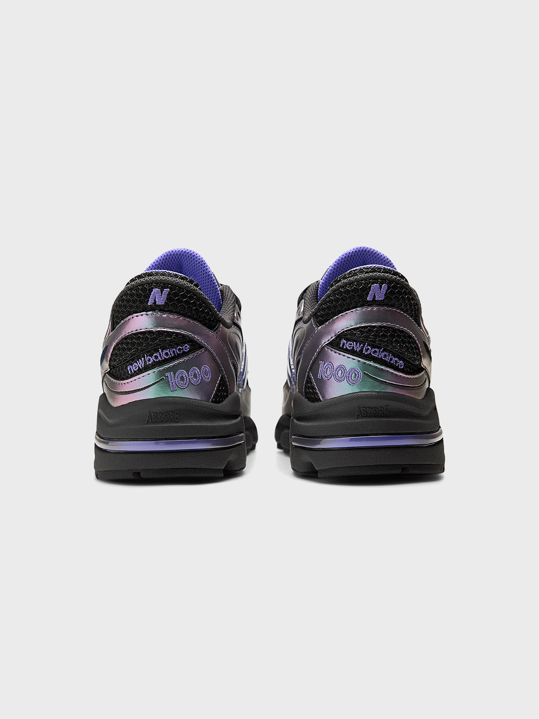 New Balance 1000 Sneakers Faded Black/Electric Indigo - achterkant
