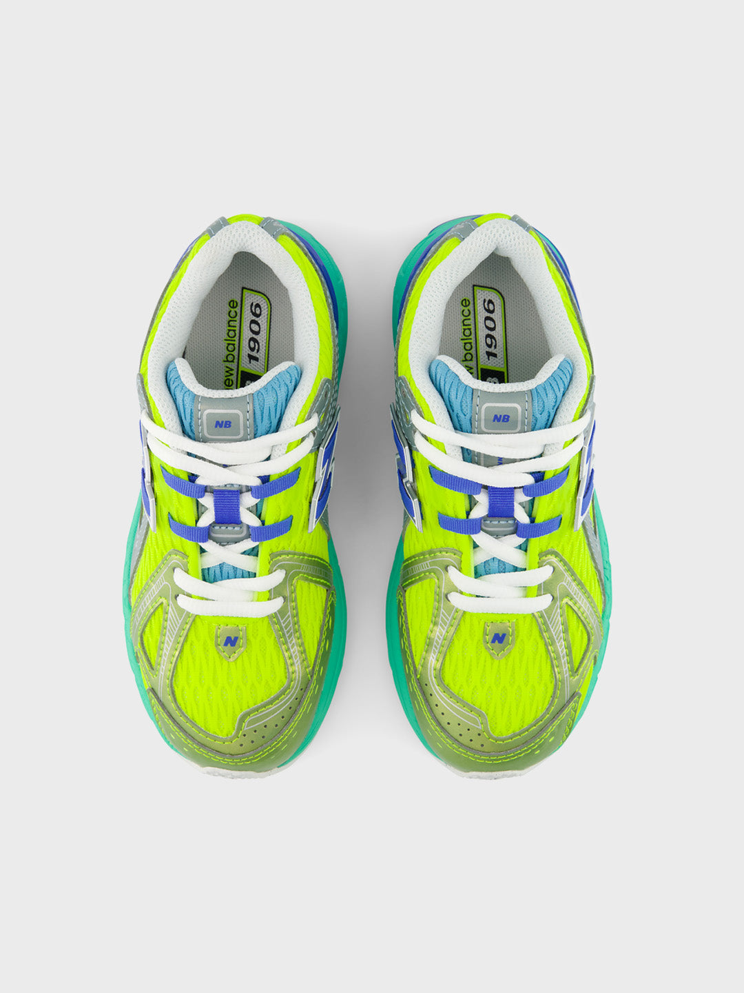 New Balance 1906 (PS) Kinderschoenen Alkaline Green/Blue Bird - bovenkant