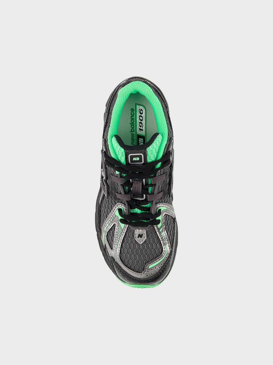 bovenaanzicht van de New Balance 1906 kinderschoenen, maat 28 t/m 35