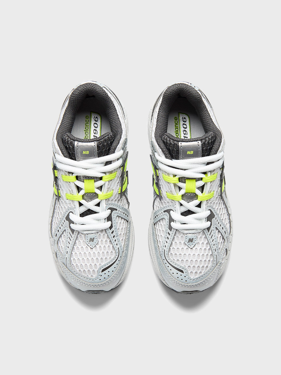 New Balance 1906 PS Light Silver Alkaline Green kinderschoenen - bovenzijde