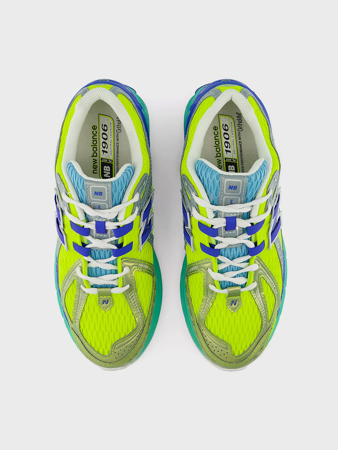 New Balance 1906 Sneakers Alkaline Green/Blue Bird - bovenkant