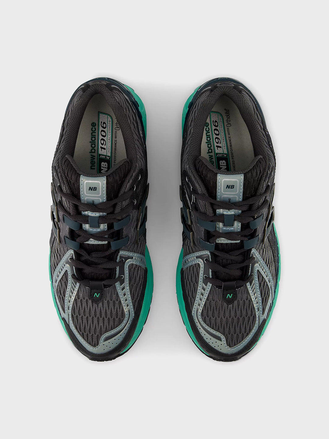 New Balance 1906 Sneakers Black Metallic/Deep End - bovenkant