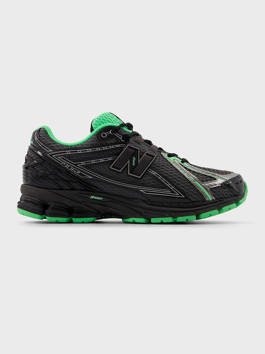 New Balance 1906 sneakers Dark Silver Lime Leaf zijaanzicht
