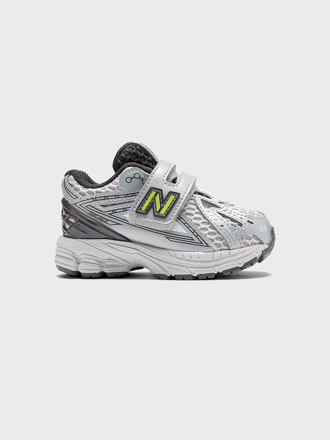 New Balance 1906 kinderschoenen Light Silver Alkaline Green - zijkant