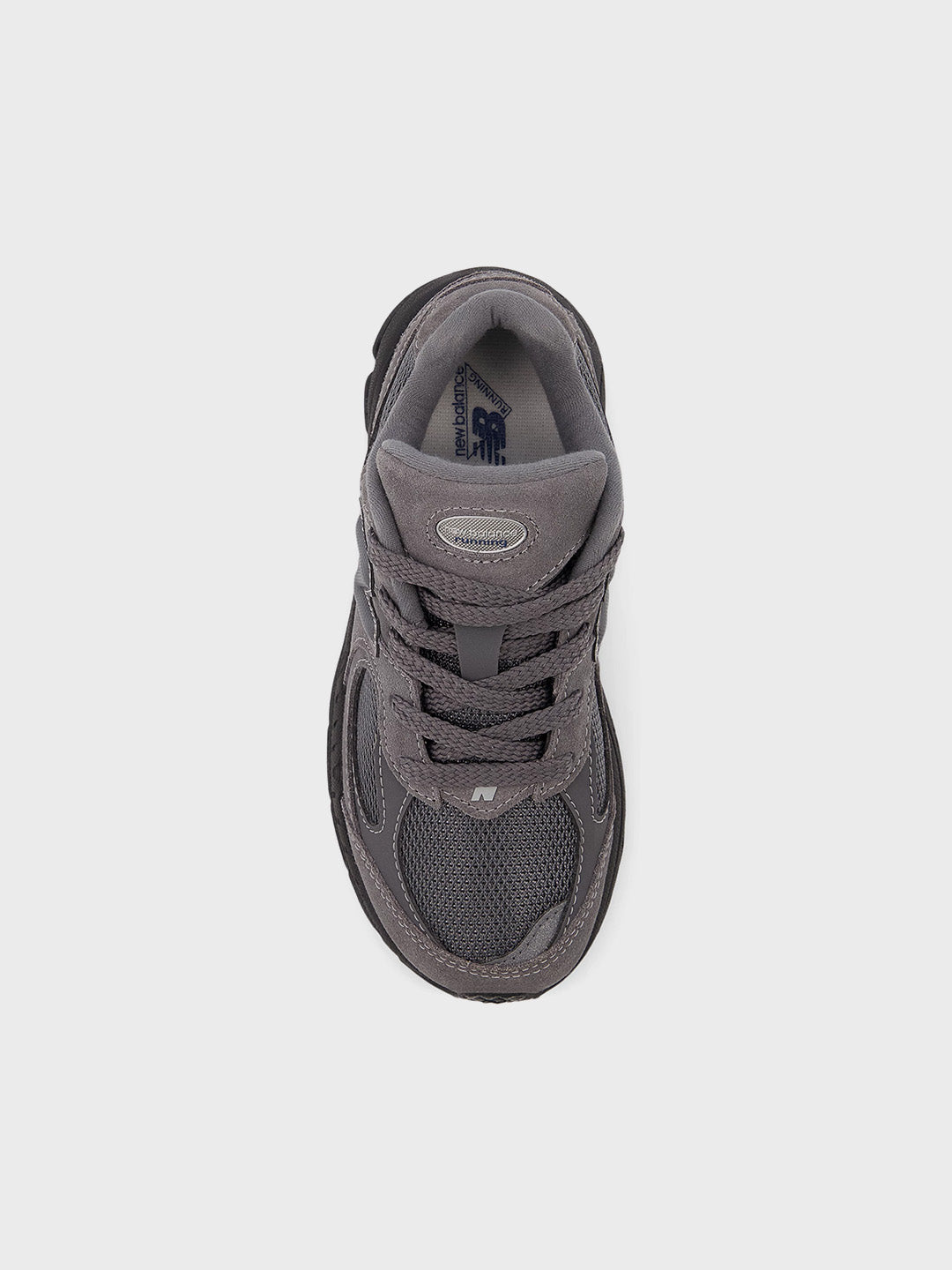 New Balance 2002R (PS) kinderschoenen grijs Castlerock/Black Cement – bovenaanzicht