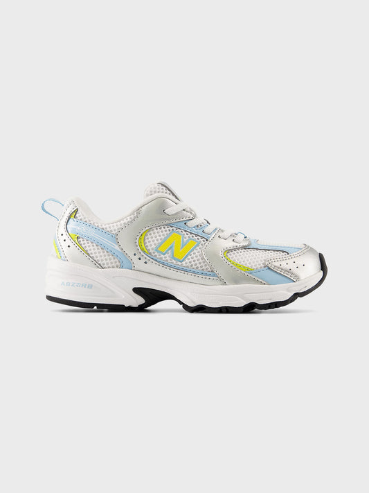 New Balance 530 (PS) Kinderschoenen Silver/Cloud Blue - zijkant