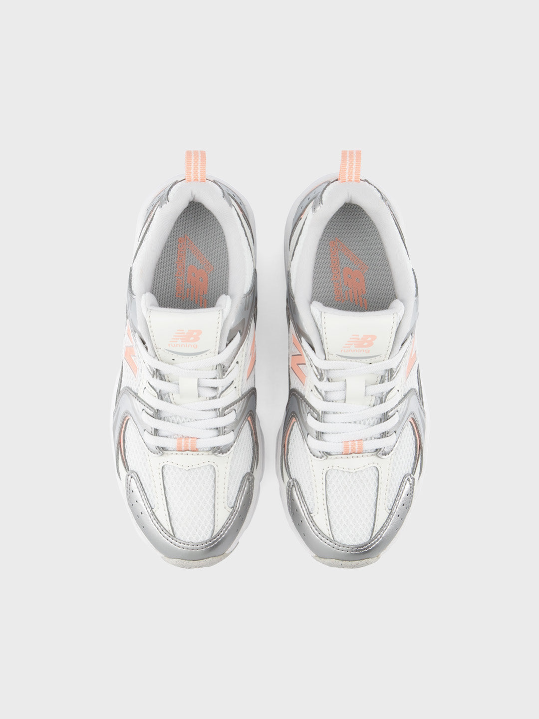 New Balance 530 (PS) Kinderschoenen Silver/Pink Lemonade – P5303ZS – bovenkant