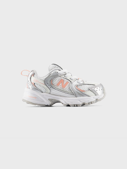 New Balance 530 (TD) Kinderschoenen Silver/Pink Lemonade – I5307ZZ – zijkant