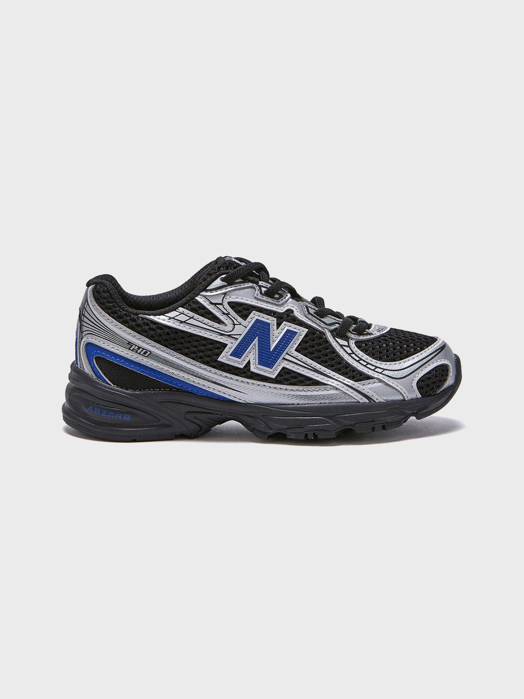New Balance 740 (PS) Kinderschoenen Black/Team Royal – P7408I0 – zijkant