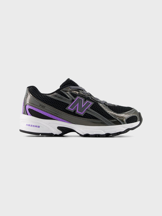 New Balance 740 Kinderschoenen Black Violet Crush - zijkant