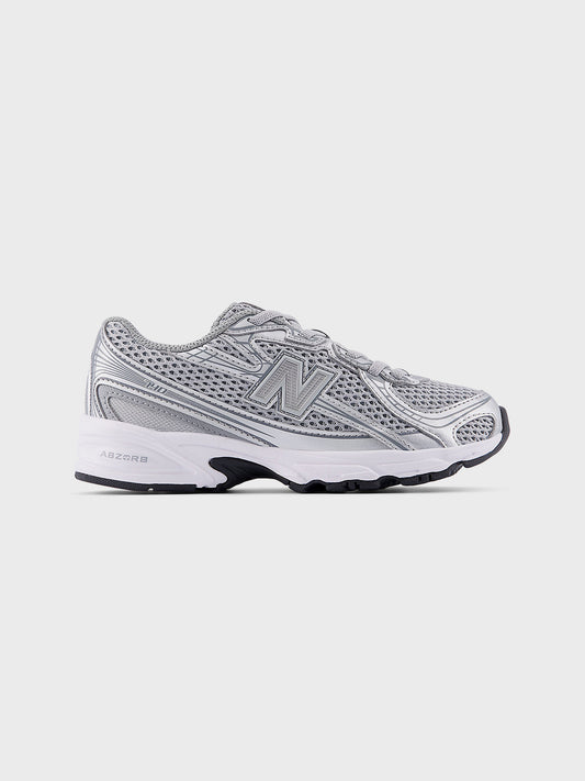 new balance 740 kinderschoenen zilver - zijaanzicht