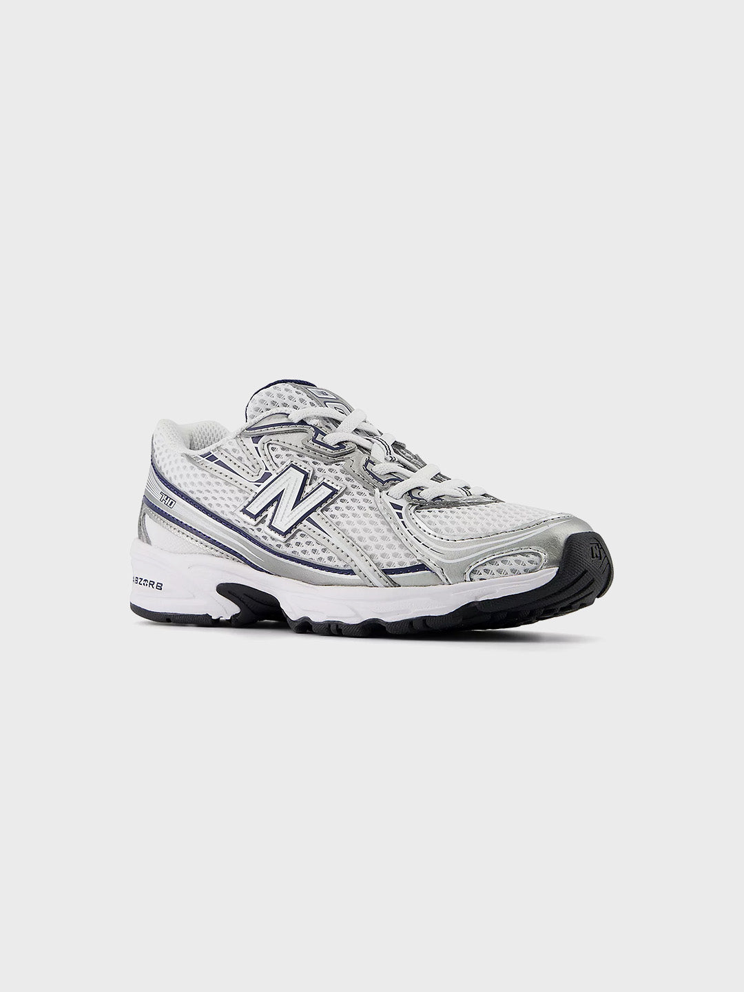 New Balance 740 PS Kinderschoenen White Navy – schuin vooraanzicht