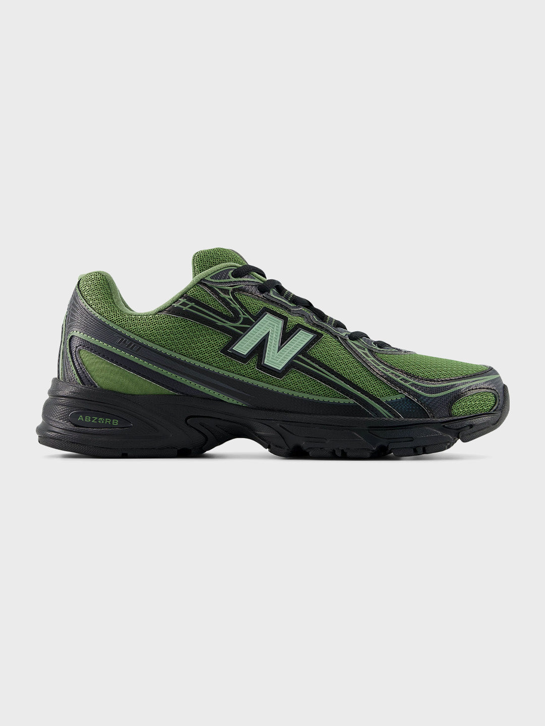New Balance 740 Sneakers Utility Green Black - zijkant
