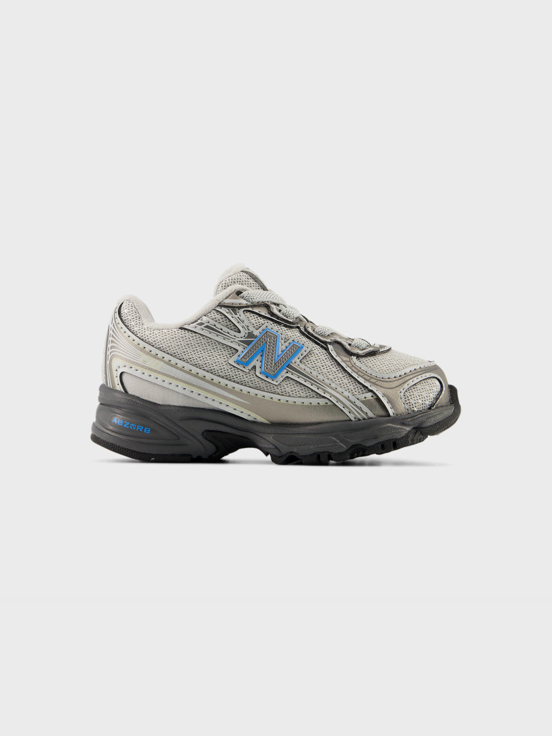 New Balance 740 (TD) Kinderschoenen Dark Silver/Fan Blue - zijkant