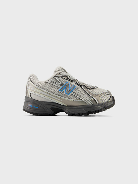 New Balance 740 (TD) Kinderschoenen Dark Silver/Fan Blue - zijkant