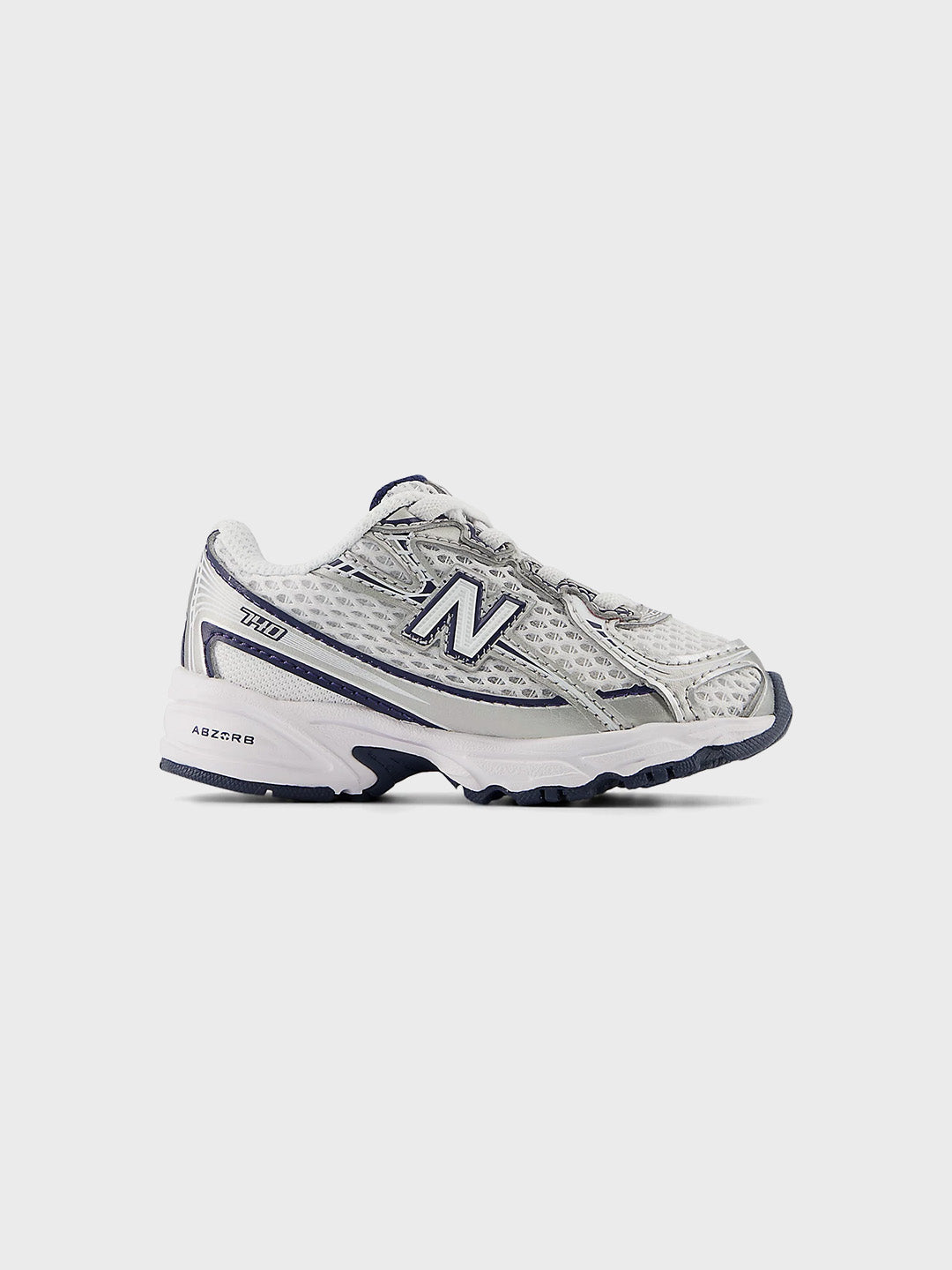 New Balance 740 kinderschoenen White/Navy – zijkant