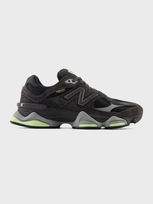New Balance 9060 Sneakers Black/Dry Lime – zijkant