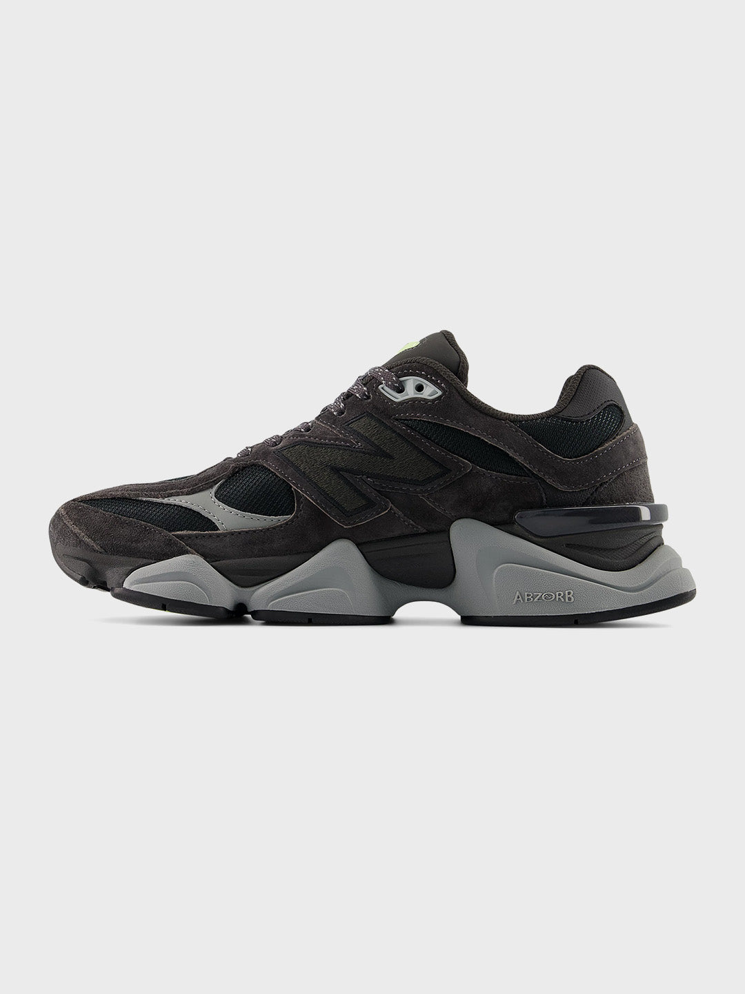 New Balance 9060 Sneakers Black/Dry Lime – binnenzijde