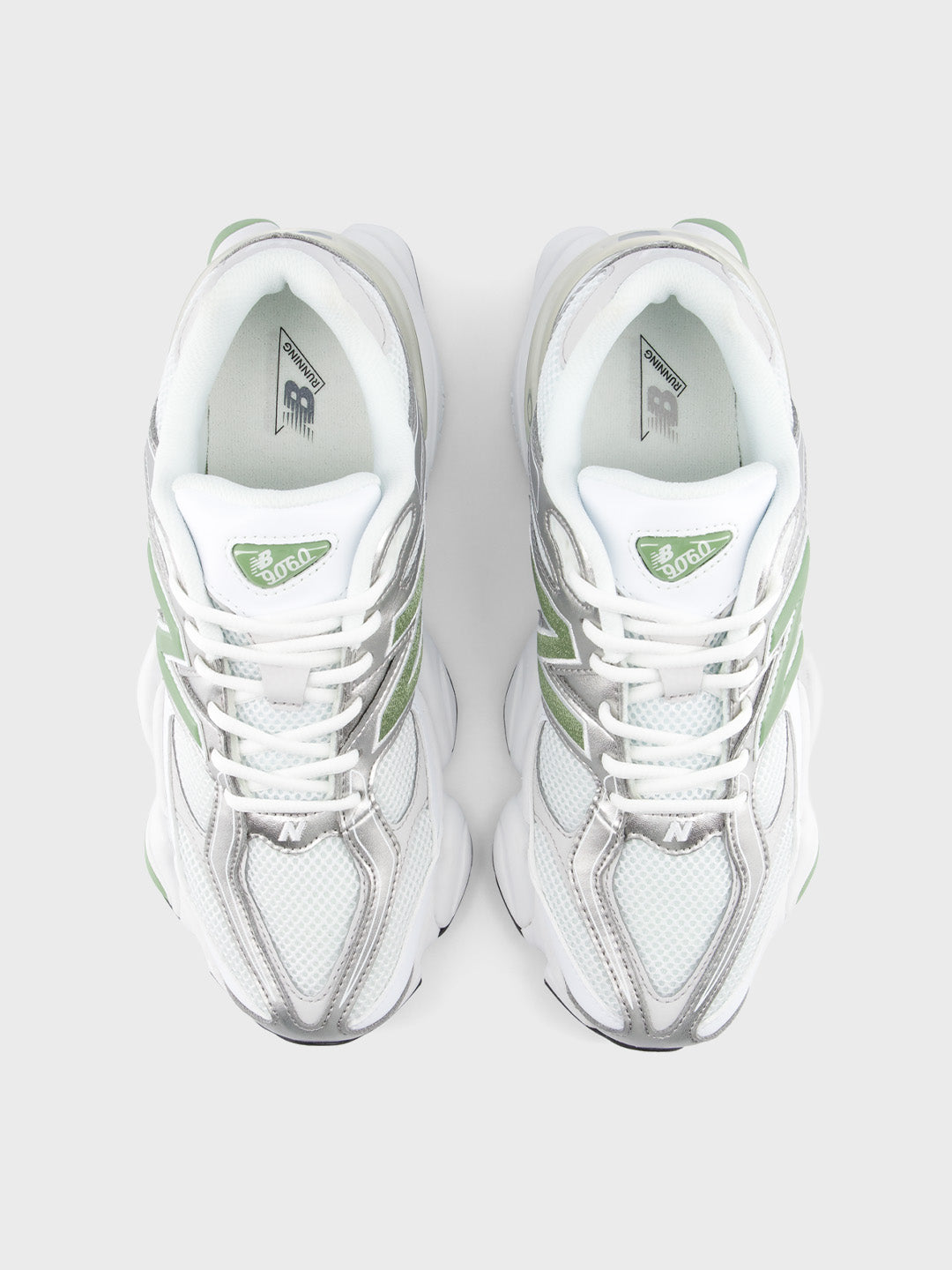 New Balance 9060 Sneakers White/Oregano - bovenkant