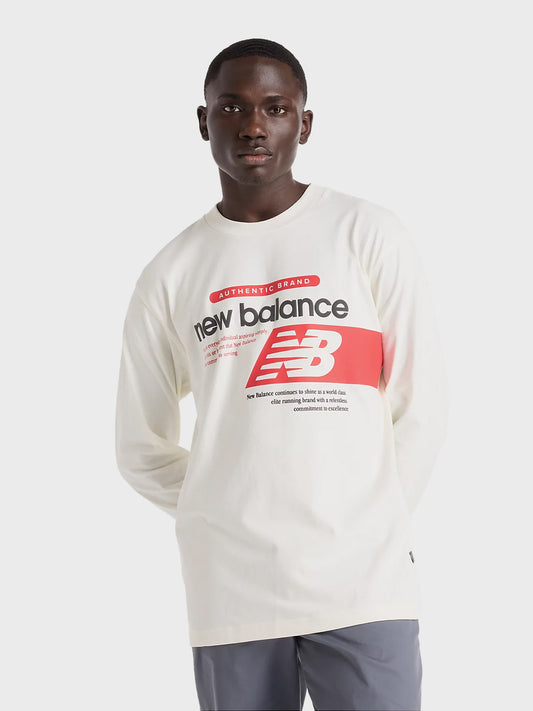 New Balance Athletics Player Longsleeve T-Shirt | Off-White