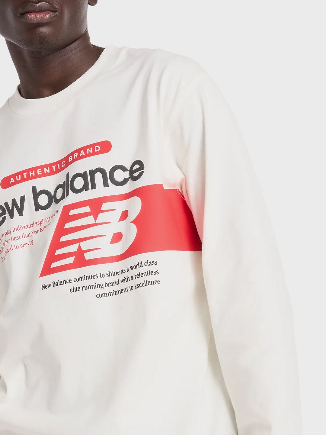 New Balance Athletics Player Longsleeve T-Shirt | Off-White