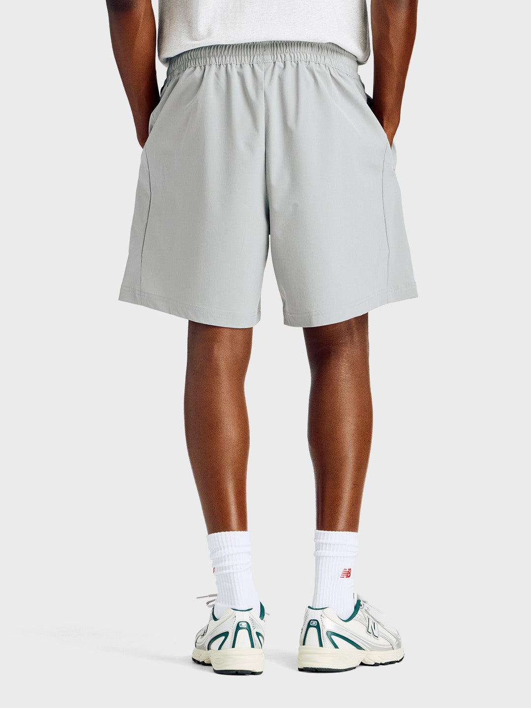 New Balance Athletics Woven Shorts Grey - achterkant