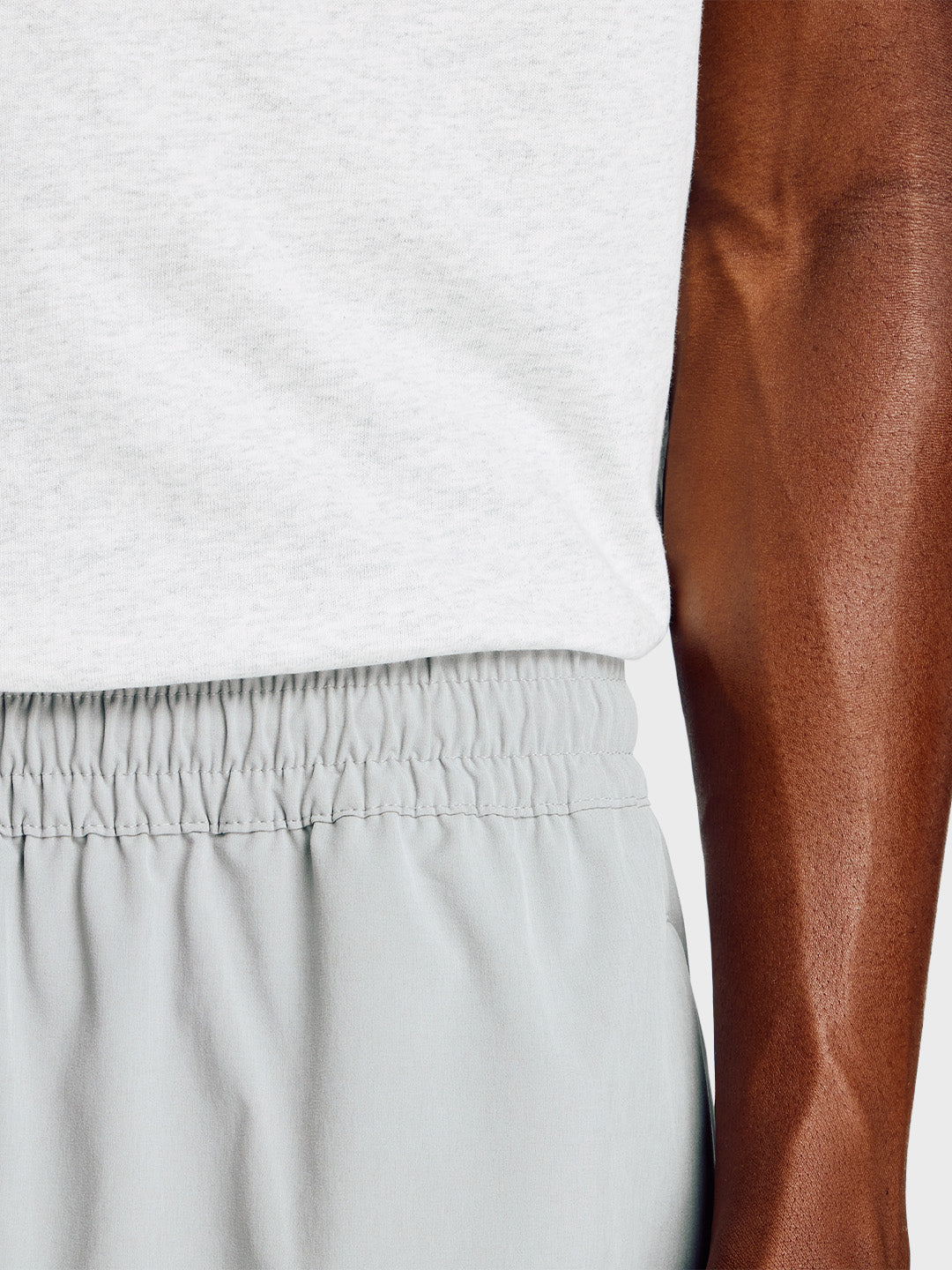 New Balance Athletics Woven Shorts Grey - close-up elastieke taille