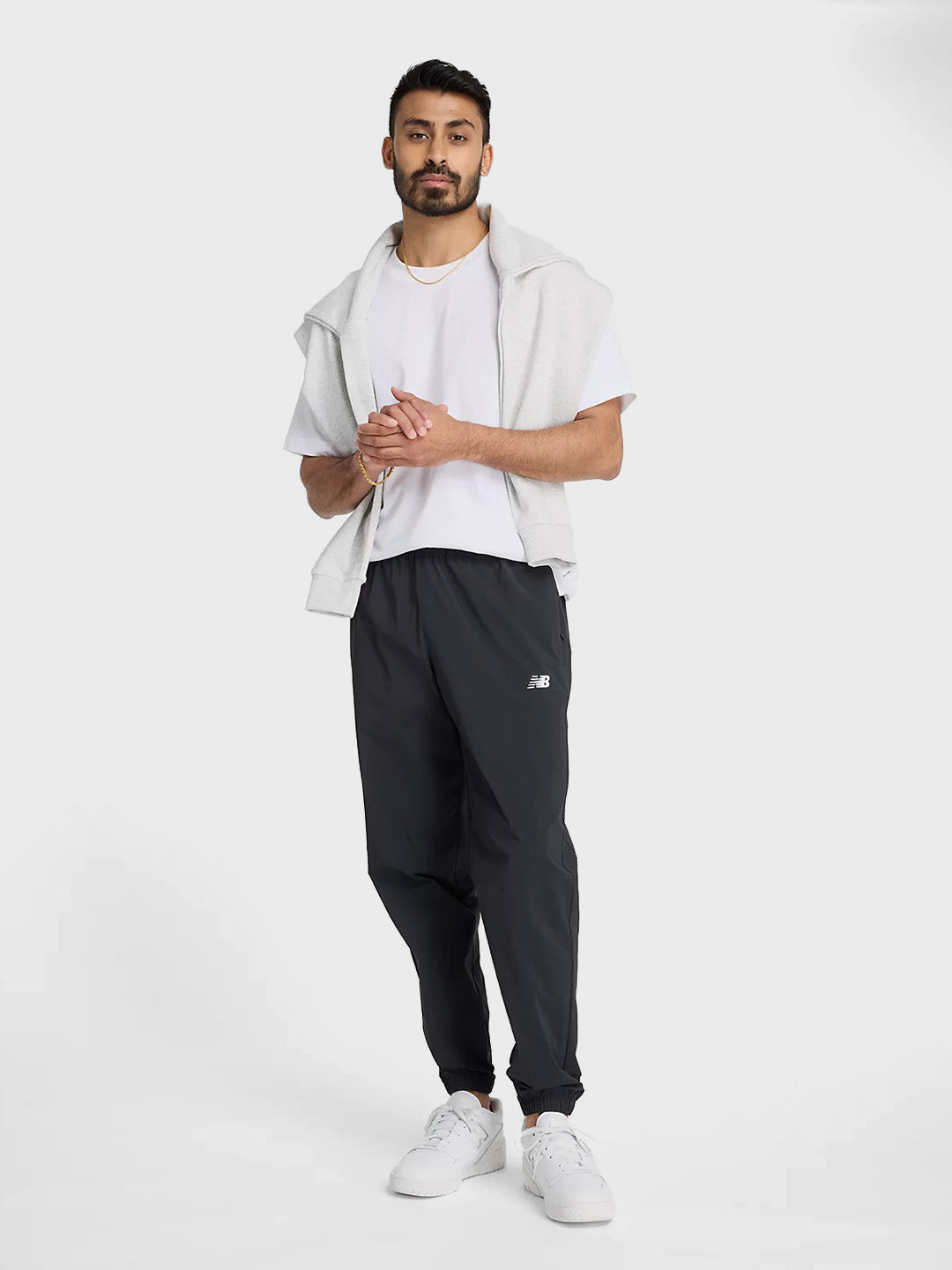 new balance trackpants black