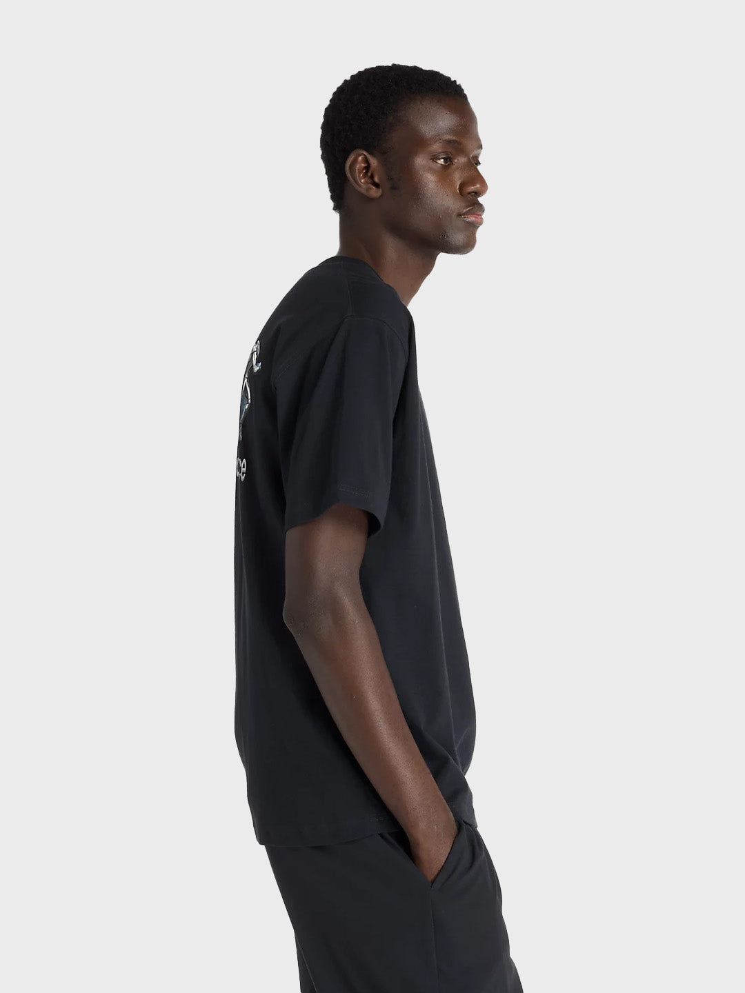New Balance Chrome Runner T-Shirt Black - zijkant