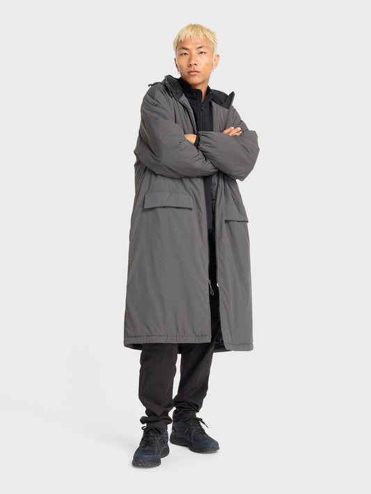 oversized parka jacket grey