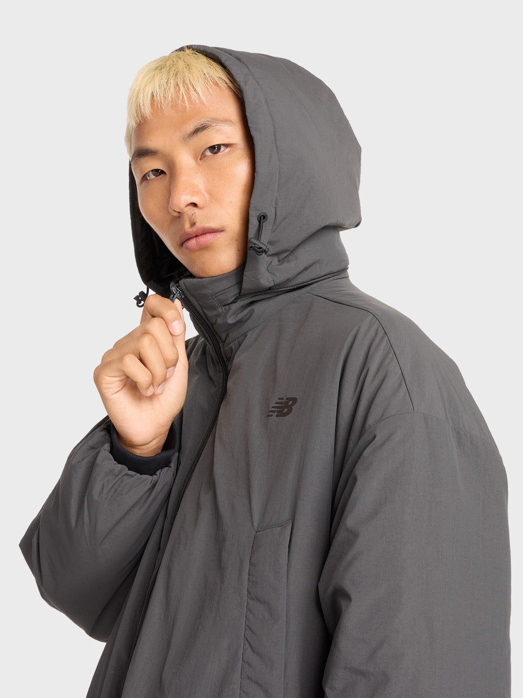 oversized parka jacket grey