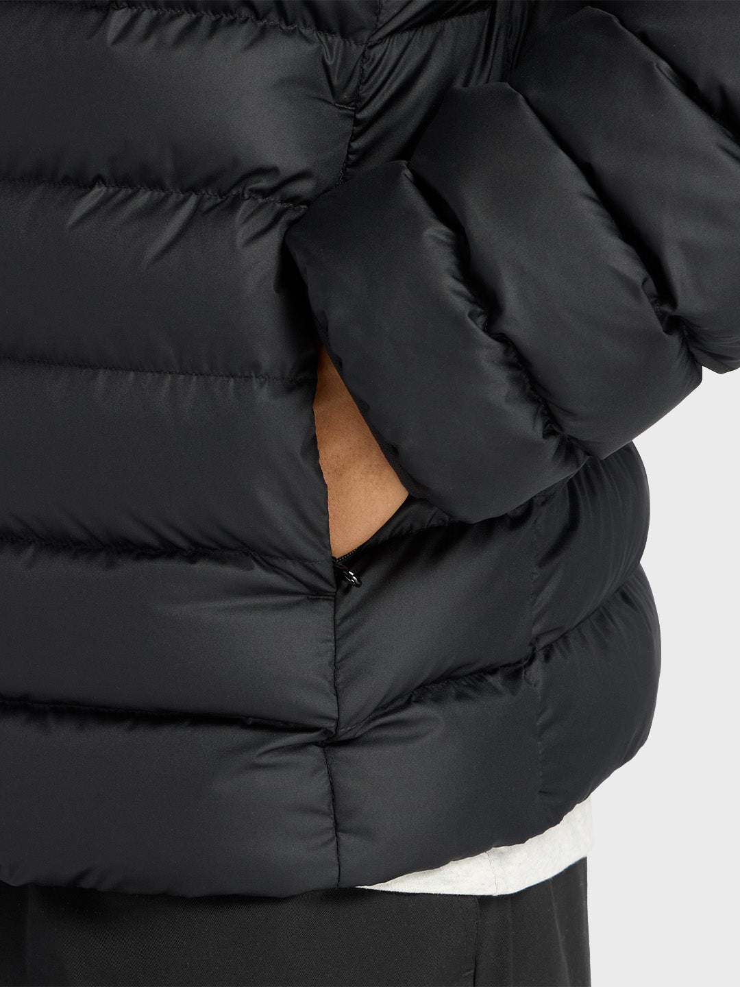 New Balance Sport Essentials Puffer Jacket voor heren - close-up verborgen zak