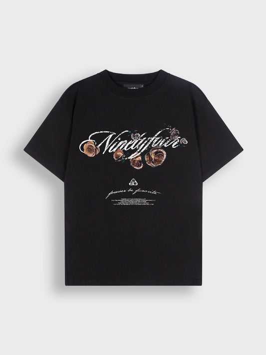 Ninetyfour NCFL Roses T-Shirt | Black