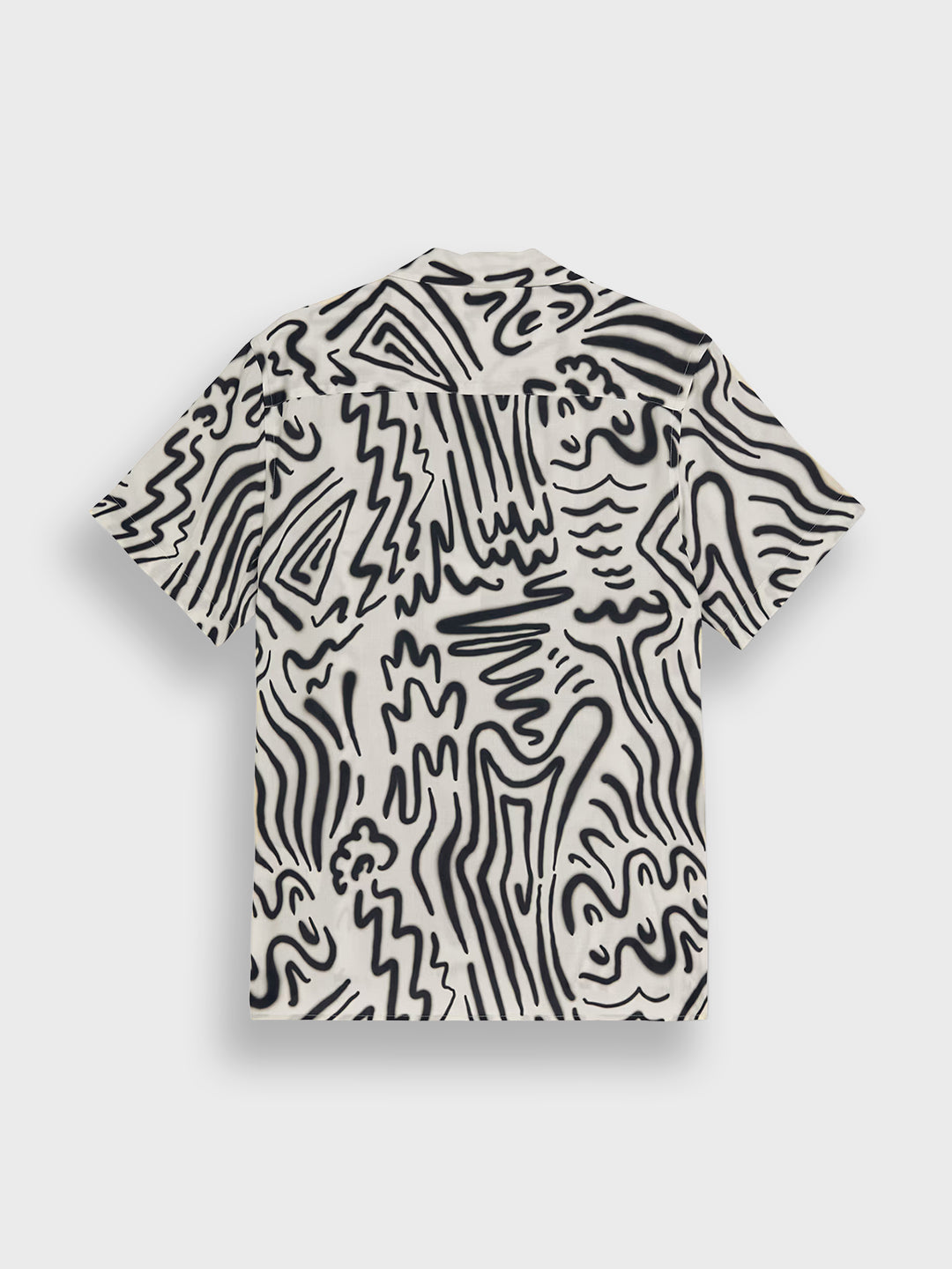 OAS Aerosol Viscose Shirt White/Black - achterkant